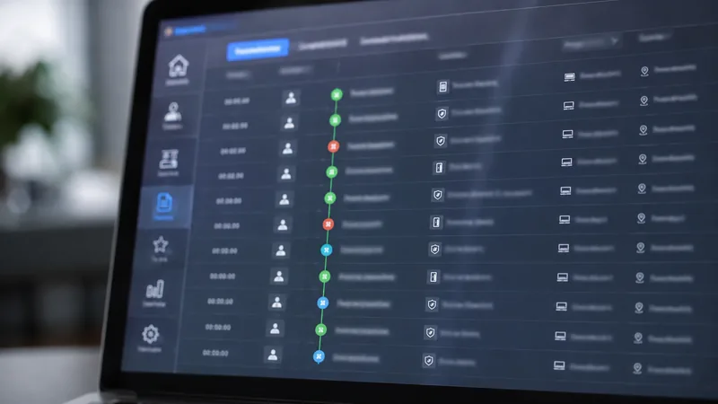 Porteiro do Grupo Belfort no hall, com a tecnologia de acesso visível em segundo plano
